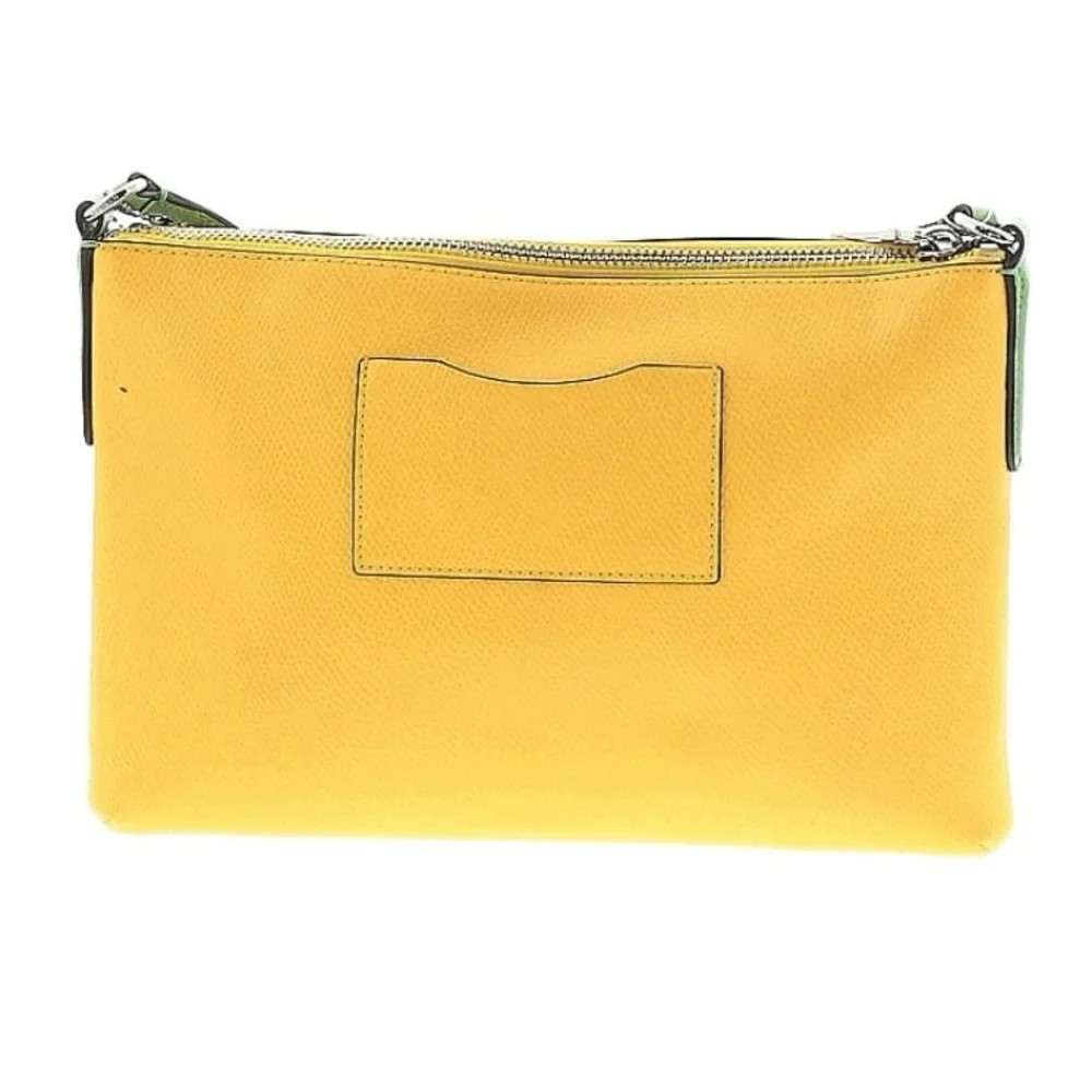 New with Tags Coach Yellow Crossbody Purse with Removable White Clutch - Picture 2 of 9